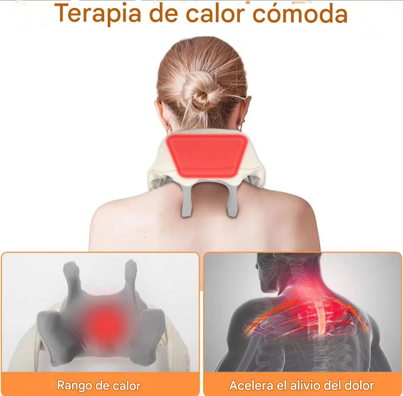 Masajeador de cuello y hombros con calor infrarrojo